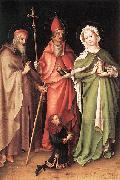 Stefan Lochner Saints Catherine, Hubert, and Quirinus with a Donor oil painting picture wholesale